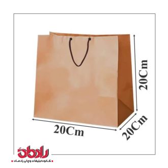 ساک دستی کاغذی کرافت 20 سانتیمتر