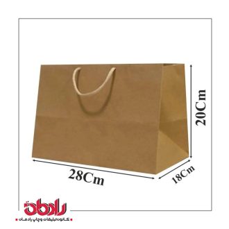 ساک دستی کاغذی کرافت 28 سانتیمتر