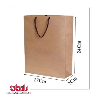 ساک دستی کاغذی کرافت 17 سانتیمتر