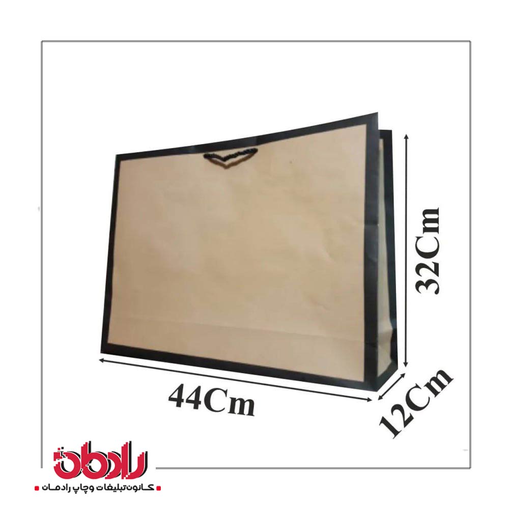 ساک دستی کاغذی کرافت 44 سانتیمتر