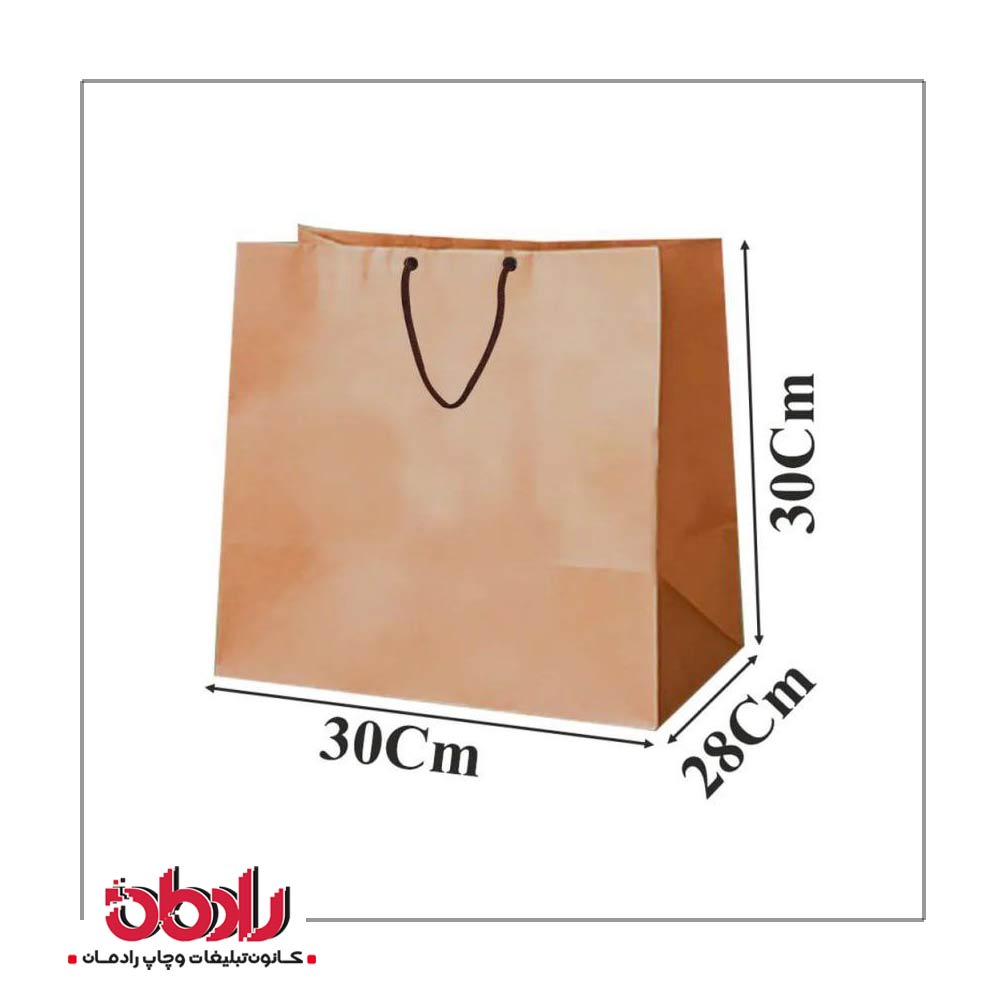ساک دستی کاغذی کرافت 30 سانتیمتر