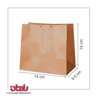 ساک دستی کاغذی کرافت 14 سانتیمتر